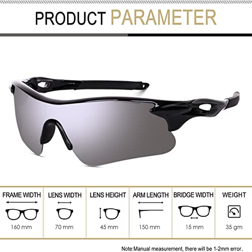 Image of Legend Eyewear Sports Sunglasses for Men Women Youth IPL Cricket Baseball Fishing Cycling Running Golf Motorcycle Tac Glasses UV400