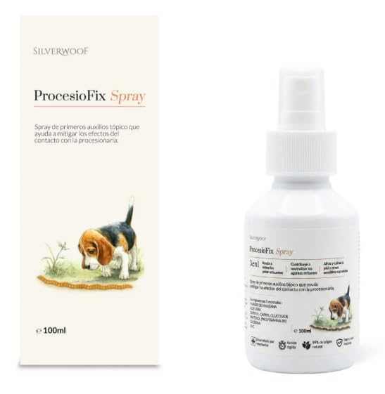 Miscota Silverwoof ProcesioFix Spray Perros 100 ml, Spray de Primeros Auxilios Tras Contacto con Procesionaria, con Aloe Vera, Zinc, Glicerina y Vinagre de Manzana, para Zonas Sensibles - 2