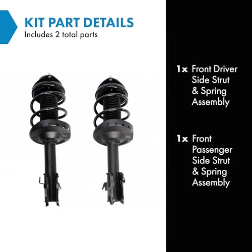 Image of TRQ Front Driver and Passenger Side Strut and Spring Assembly Set | For 14-16 Subaru Forester