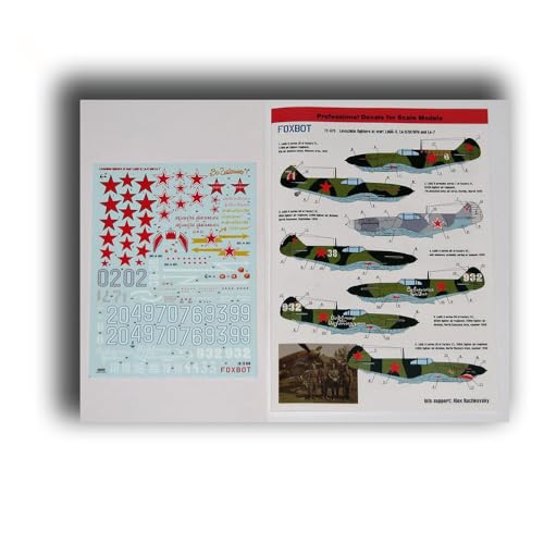 Foxbot 72-070 1/72 Lavochkin Fighters at war: LaGG-3, La-5, La-5F, La-5FN and La-7 for AML, Bilek, Dakoplast, Eastern Express, ClearProp, TOKO, MisterCraft, NOVO, KP, Eduard, Roden Kits