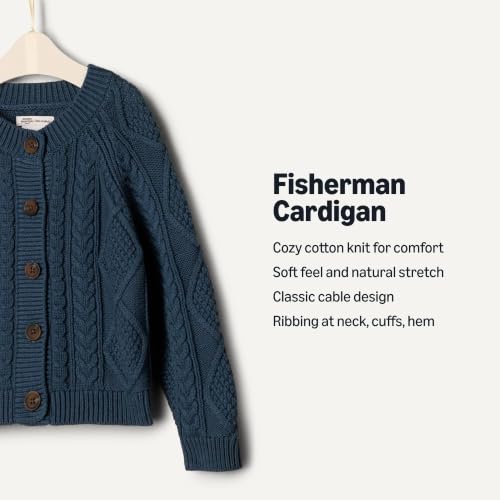 Image of Amazon Essentials x Sofia Grainge Unisex Toddlers and Babies' Cable Knit Cotton Fisherman Cardigan Sweater