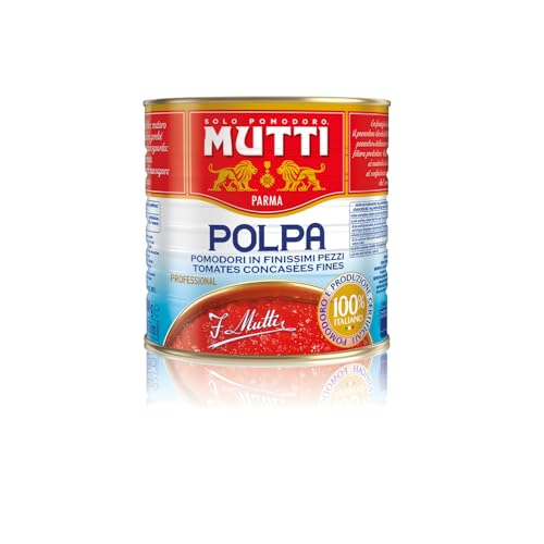 Tomates triturados en pulpa fina MUTTI – Pack de 2 latas de 3 kg