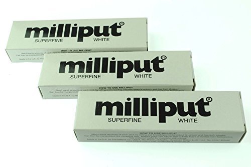 Milliput Superfine 3 x bianco, ideale per modelli