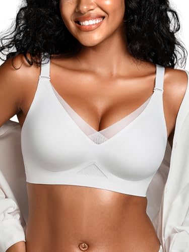 Image of Jelly Bras for Women No Underwire, Full Coverage Seamless Comfortable Bralette with Support and Lift, Wireless Padded Bra