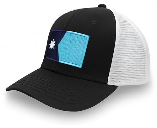 Image of International Tie State Hat for Men and Women, Adjustable Snapback Trucker Baseball Cap with Embroidered Patch