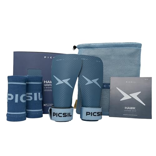 PICSIL Hawk Grips, Chalk-Free Control for Slick Bars - Indigo, G by PICSIL - Used condition - Image 2