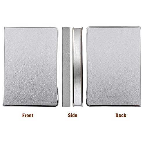 Hardcover Notebook Journals For Writing, Lined Paper With Silver Rim, 240 Pages, 100Gsm, Metal Edge Cover, Medium 5.6"X8.2", A5 Daily Journal Notebooks For Work Women Business (Silver) #TOP2