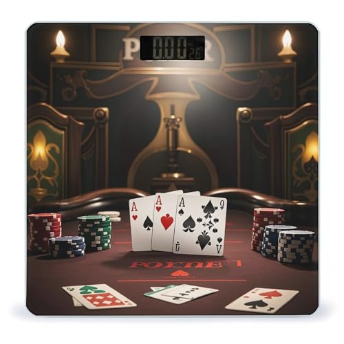 Báscula digital de baño Poker Tournament 400 lb capacidad miniatura 1