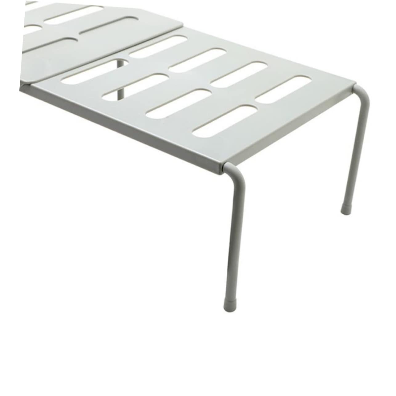 Vaguelly 2pezzi Scaffale Portaoggetti Da Cucina in Plastica Ripiano Strati Per Pentole Scaffale Bianco e Grigio Per Cucina Ufficio e Ristorante