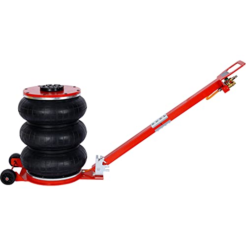 5T Triple Bag Air Jack,Pneumatic Jack 3 Bag,Lifting 16in Capacity 5T 11000lbs,Easy-Collapsing Terrain,Red Color