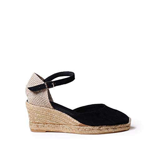 Espadrille compensée en daim doux TONI PONS Lloret-5 unie