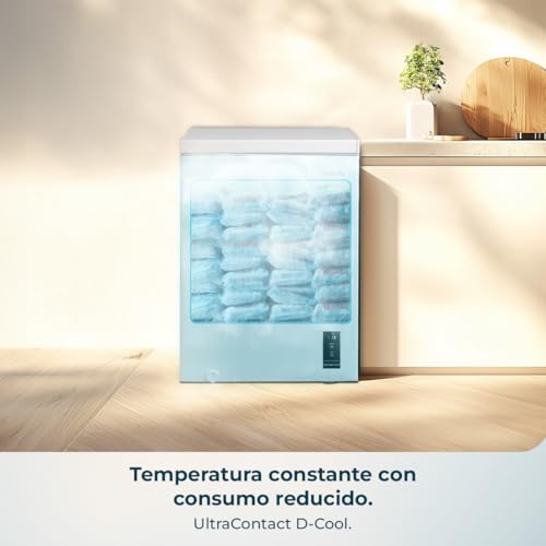 Miniatura 5 de Cecotec Congelador Horizontal 143l Bolero Coolmarket Chest 143p White E. Cesta Con Asas, Control Electrónico Led, Ultracontact D-Cool, Dual Function, Puerta Zerog 80 -30 , Fast Freezing, Compacto