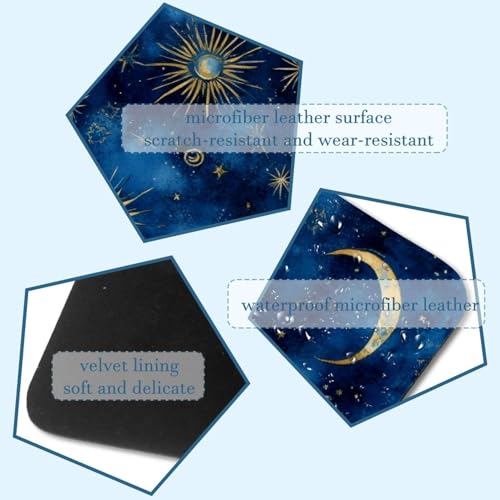 Housse ordinateur portable antichoc 13,8x10,2 pouces bleu lune étoiles