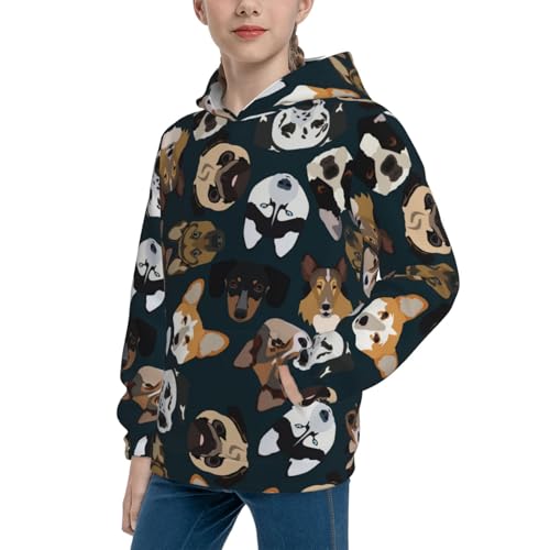 Dogs Kid Hoodies Boys Sweatshirts Girls Pullover with Pocket2