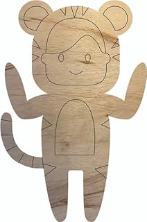 Halloween Tiger Kid Costume Wood 15" Cutout, Blank Costume Shape