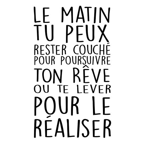 Ambiance-Live Make Your Dreams Come True Sticker Black, 55 x 30 cm - Image 3