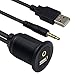 Duttek Cable de montaje empotrado USB y 3,5 mm, USB 2.0 y...