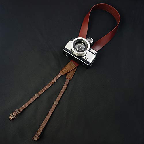 Leature Wide Camera Neck Shoulder Strap, Geniune Leather Strap Universal Compatible For Sony, Nikon, Leica Cameras Etc #TOP5