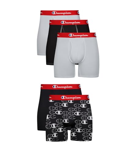 Champion Men's Trunks, Every Day Comfort Stretch Cotton Moisture-Wicking Underwear,