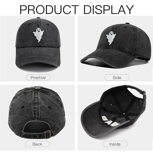 Gorro Baseball de Halloween Ghost bordado ajustable miniatura 2