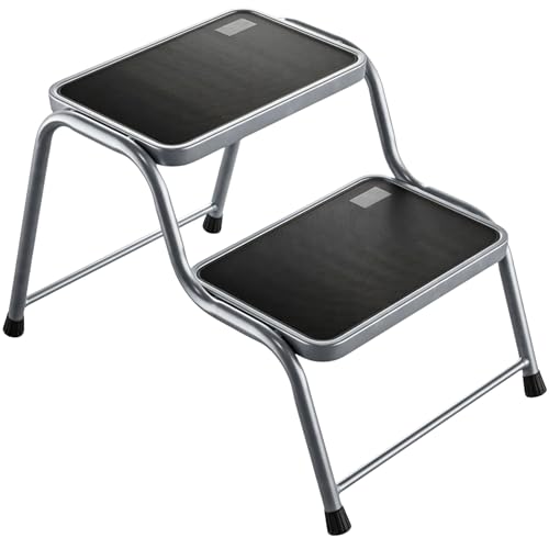 Heavy Duty Double Caravan Steps - 150kg Capacity Non Slip 2 Step Stool