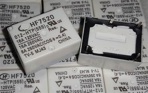 Relais HF7520 012-HTP 555 4 broches 16A pour circuit imprimé
