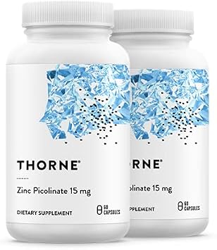 Thorne Thorne Zinc Picolinate 15mg Zinc Supplement 60 Capsules - Set of 2
