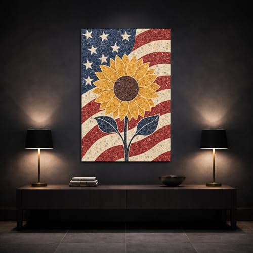 Impression sur toile fleurs au-dessus d'une console - 3