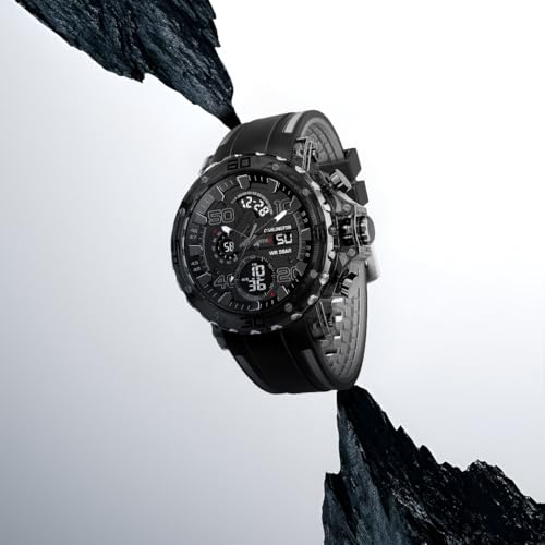 Image of Carlington Velocity Series Analog-Digital Sports Watches for Men and Boys with Alarm, Stopwatch, Backlit Display, Dualtime, Silicone Rubber Strap, Water & Shock Resiatant - CT 8136