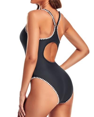 Image of Tempt Me Athletic One Piece Swimsuits for Women | Training, Sport, Racerback, Keyhole, Adjustable straps, Full coverage