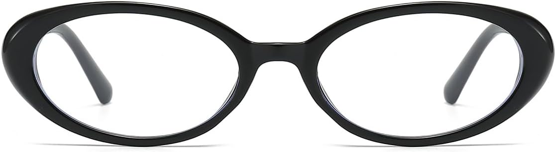 JOVAKIT Oval Blue Light Blocking Glasses for Women Men Vintage Fashion Small 90s Retro Oval Frame Style Eyeglasses - Image 2