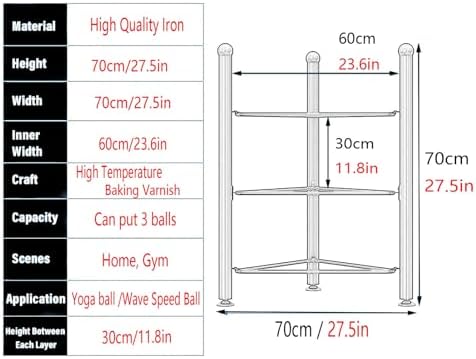 Balance Ball Storage Rack, Floor Stand Organizer for Home Gym - Perfect for Exercise Equipment Like Slam Balls, Medicine Balls, and More