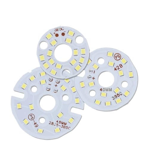 LJKQIJSJX 5W LED�d�� SMD 2835 �{�[�h �~�` 32mm 40mm 48mm 56mm DC14.5-15.5V ���C�g �{�[�h LED �`���[�u ���C�g �`�b�v �X�|�b�g���C�g �A�N�Z�T���[ (�j���[�g�����z���C�g�A5W 40mm 