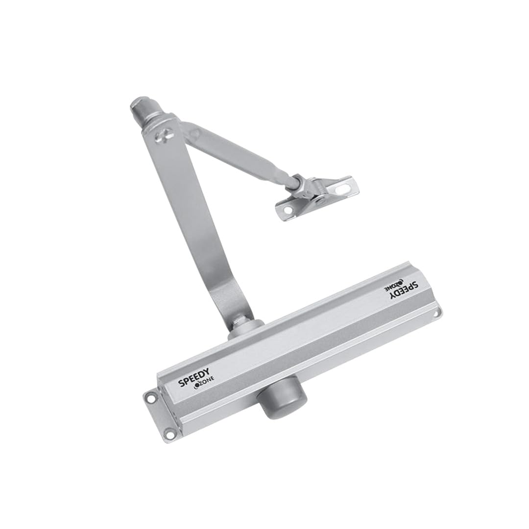 Ozone Rack and Pinion Overhead Door Closer with Adjustable Closing Force EN 1-3 | Weight Capacity: Up to 60 kg | Silver Finish (Economy 60) (B0CWVJXMGT) Amazon Price History, Amazon Price Tracker