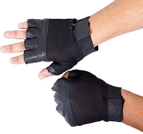 SportsFitt Power Muscles Half Netted Gym Gloves/Cycling Gloves/Riding Gloves/Stretchable Size for Both Men and Women, Odor-Free and Clean (Black Half Netted) (B07W5Q7X7Q) Amazon Price History, Amazon Price Tracker
