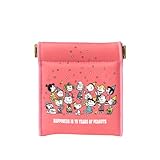 3carat 75周年記念 PEANUTS キャンディポーチ 全2種類 スヌーピー SNOOPY グッズ キャラクター ジュエリーポーチ 小物入れ 飴入れ (75周年を祝って PNK)