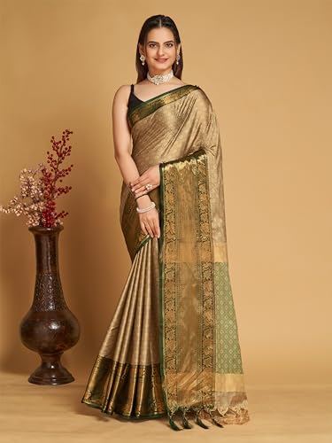 Image of Avantika Fashion Women's Woven Cotton Silk Art Silk Banarasi Saree With Blouse Piece
