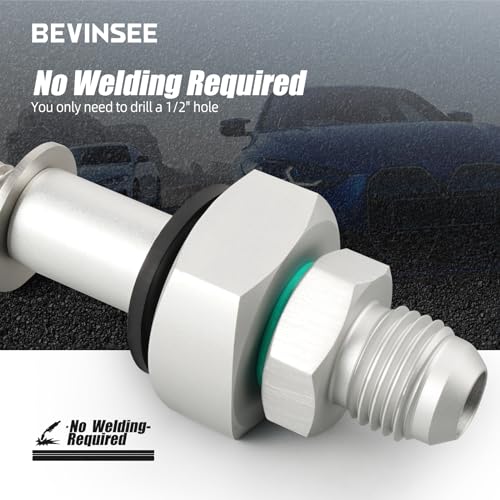 Bevinsee 6AN Universal Fuel Tank Return Line Fitting Bung Kit – Weldless 6061 Aluminum - Image 4