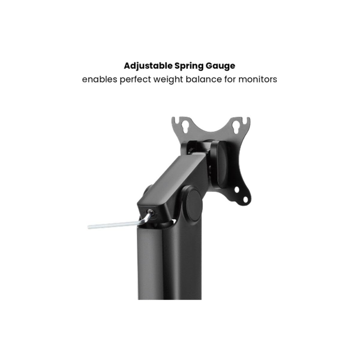 goobay Supporto Monitor Autoportante 17-32 Pollici con Molla a Gas Fino a 8 kg VESA 100x100 Regolabile in Altezza Inclinabile - Basic - 70821