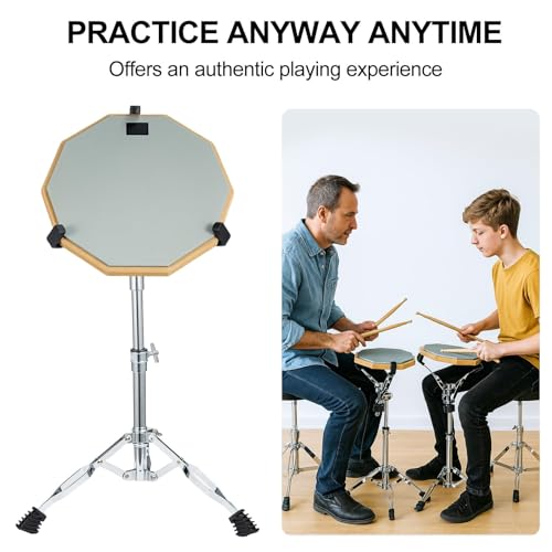 6-Inch Double-Sided Silent Drum Practice Pad with Sticks & Bag - Image 6