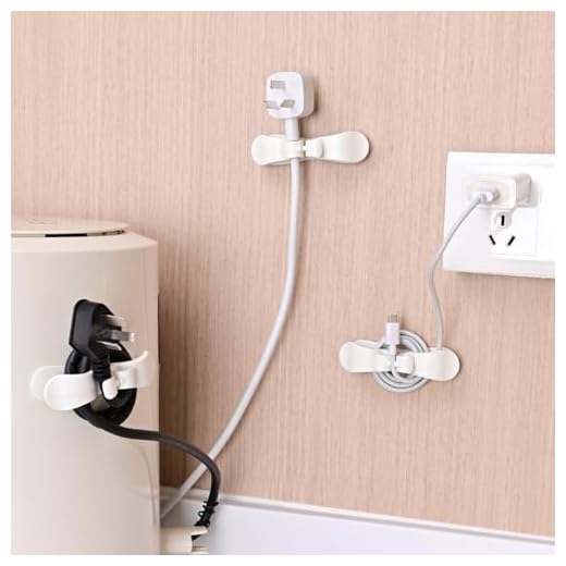2Pcs New Colorful Cable Organizers for Household Appliance & Mobile Phone Wires, Multi-Clip Improved New Type Wire Fixing & Storage Tidy Tools Kitchen Appliance Cord Organizer (White)