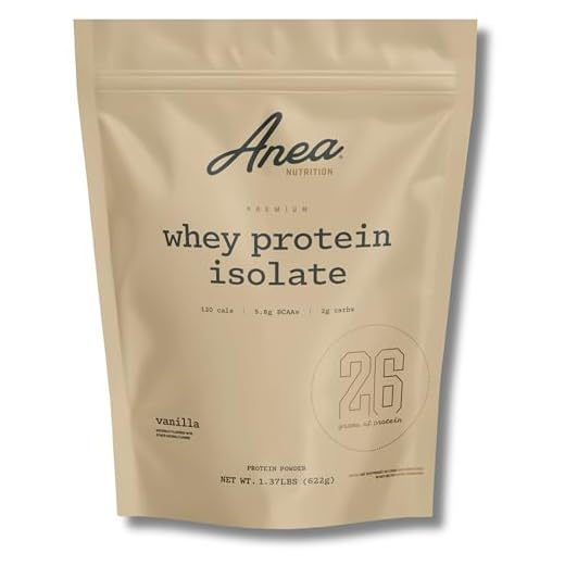 Anea Whey Protein Isolate - Vanilla | 26g Protein | 5.8g BCAAs | Low Carb 2g Carbs| Complete Amino Acids | Gluten-Free, Soy-Free | Lean Muscle & Recovery | Made in GMP Facility