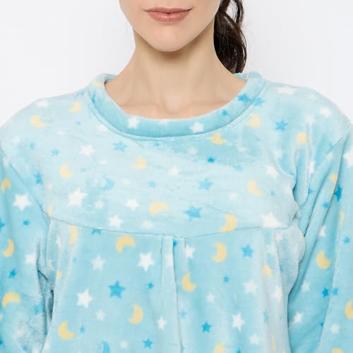 Image of CAMEY Women's Printed Nightgown, Long Sleeves, Nighty