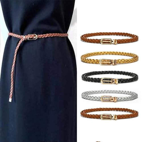 Braided Belts for Women Classic Waist Belt Skinny Woven Strap Fashion Thin Belt Elegant Clothing Accessories2