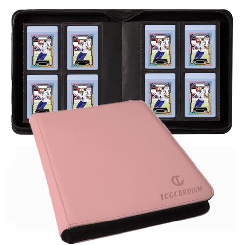 TCGCARDIUM 4-Pocket Card Binder for Semi-Rigid Card Holders - Holds 160 Trading Cards, Secure Storage for Sports Cards, TCG, MTG, and Gaming Cards in Semi Rigid Sleeves (3.3