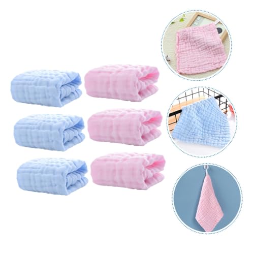 VICASKY 6-Layer Cotton Baby Washcloths Set Soft Absorbent Burp Cloths for Newborns 100% Cotton 6pcs for Feeding and Bath Time2