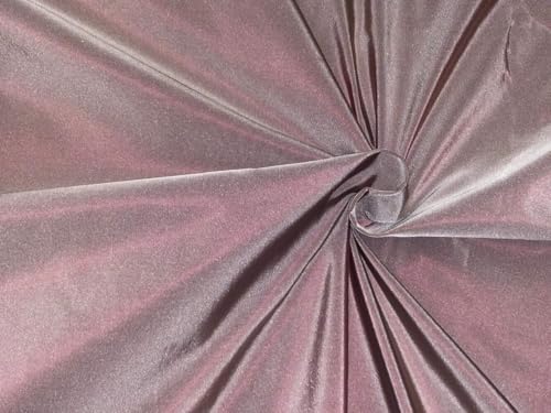 Tissu taffetas soie 2 tons ivoire bordeaux pour une robe de mariée unique
