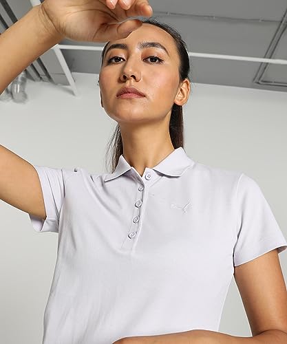 Image of Puma Women's Polo T-Shirt | Cotton Regular Fit Short Sleeve Polo with Ribbed Collar & Button Placket | Classic Everyday T-Shirt for Casual, Sport & Streetwear