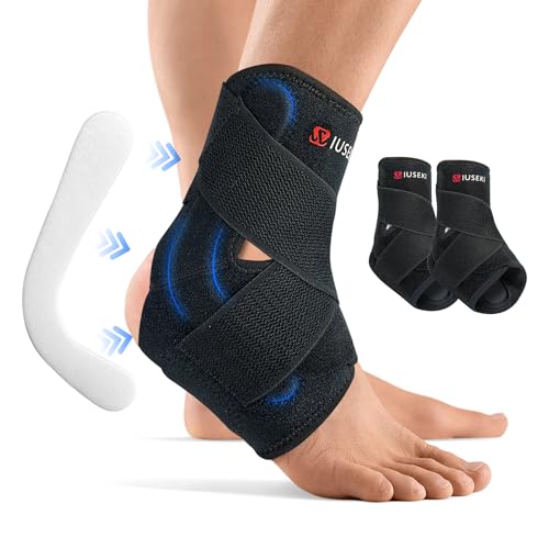 wiuseki 2 Pack Ankle Brace Stabilizers,Ankle Sprain Pain and Discomfort