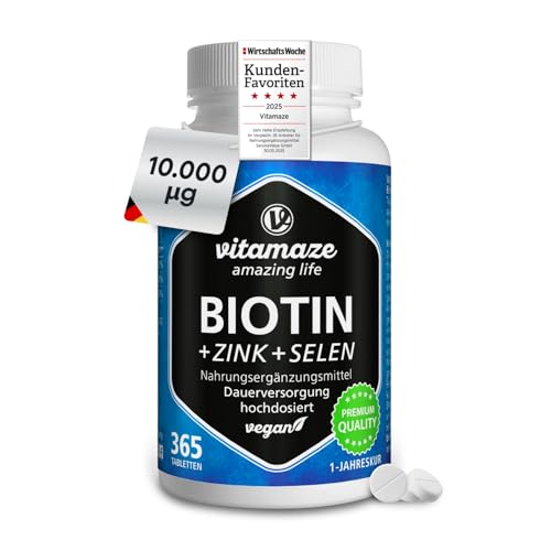 Vitamaze - Biotine 10.000 mcg Hoge Dosering + Selenium + Zink